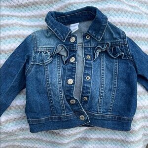 Denim Ruffle Kids Jacket